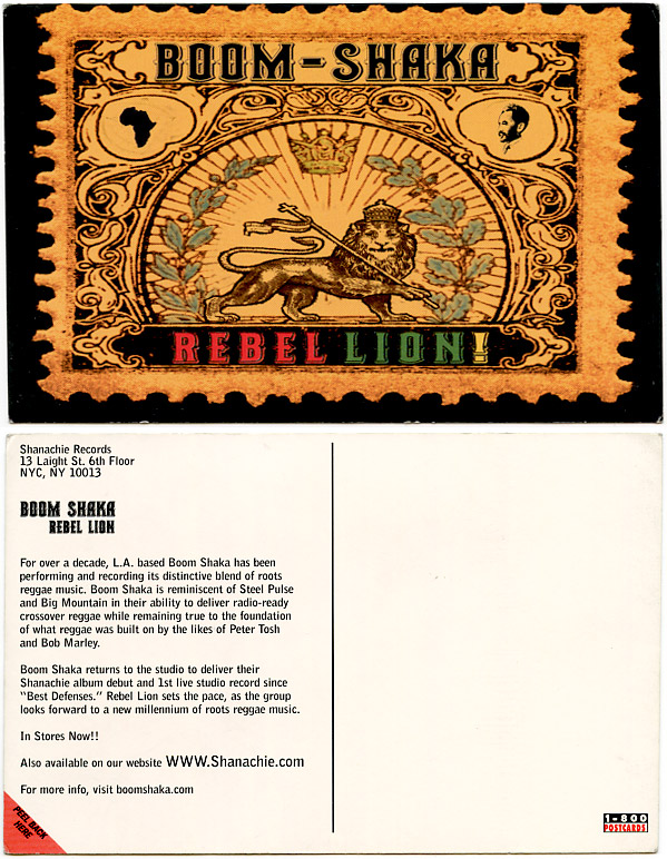 Boom Shaka Rebel Lion postcard/sticker
