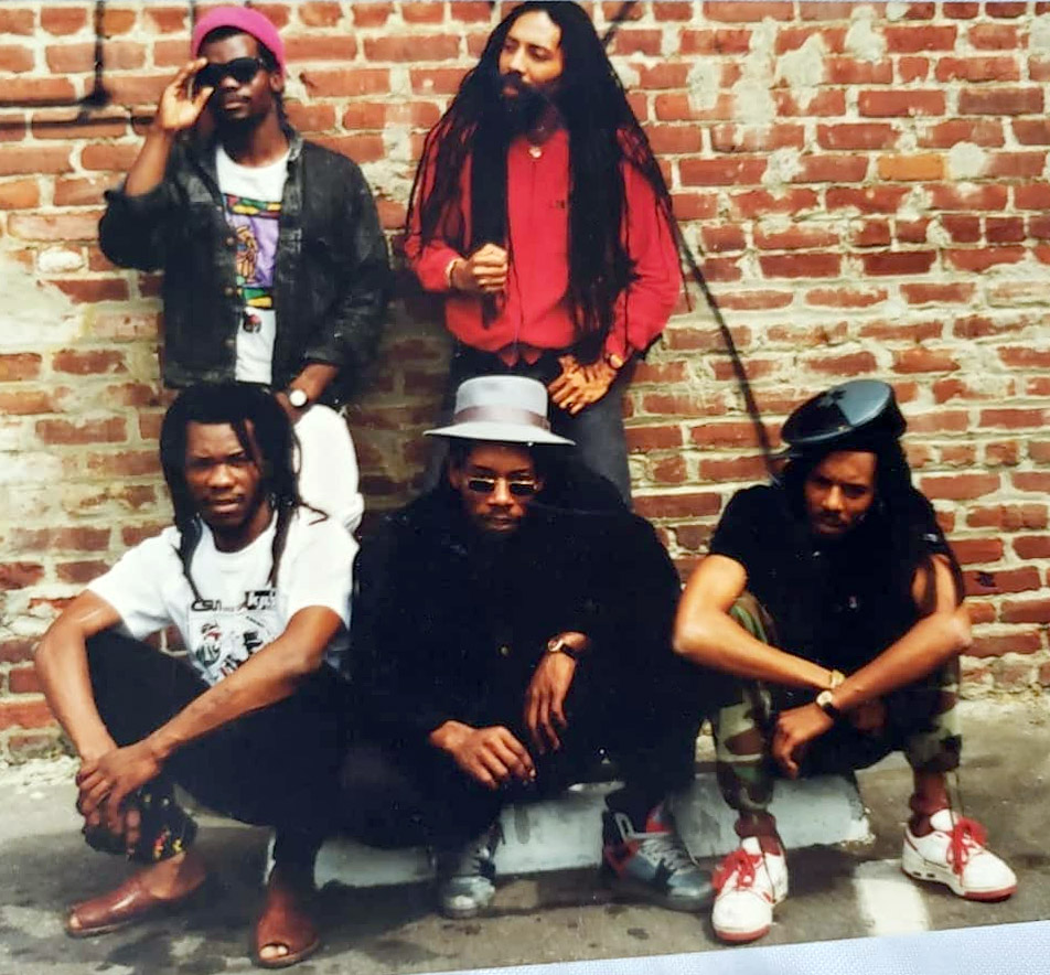 Los Angeles reggae band Boom Shaka in front of their rehearsal studio